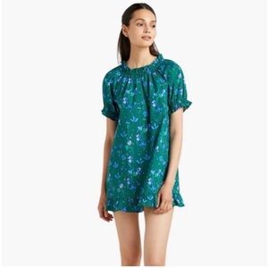 Hill House Emerald Botanical  Mini Dress
